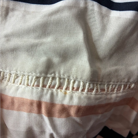 LOFT Striped Long Sleeve V- Neck Sailor Collar Top M - Picture 11 of 11